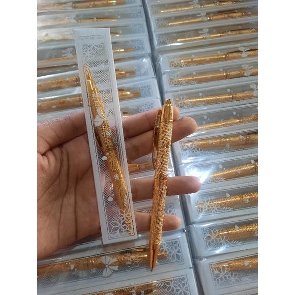 

souvenir pulpen / pen emas kemas mika (isi 50)