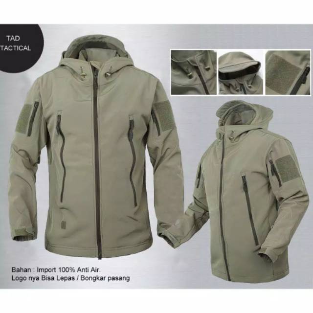 JAKET BRAVO TAD TACTICAL LOGO GARUDA BENDERA jaket waterproof anti air