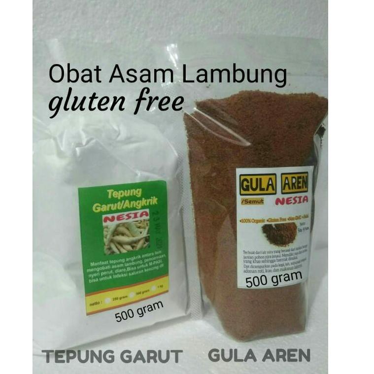 

6.6 SALE (READY) Paket Tepung garut dan Gula Aren 500 gr dan 500 gr