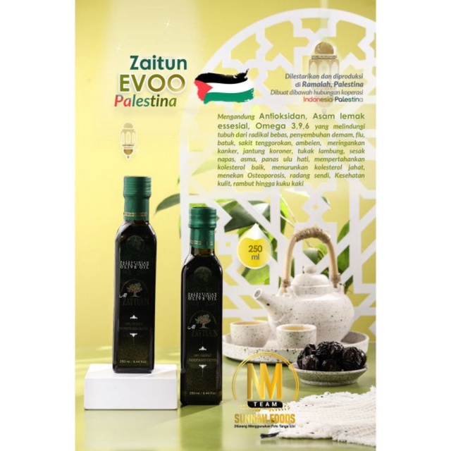 

Minyak Zaitun Ekstra Virgin Palestine 250ml