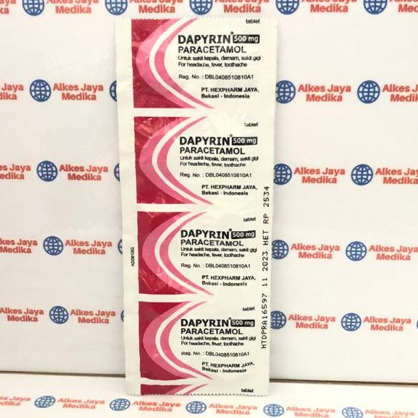 Jual Dapyrin 500mg Isi 10 Tablet (Obat sakit kepala dan demam