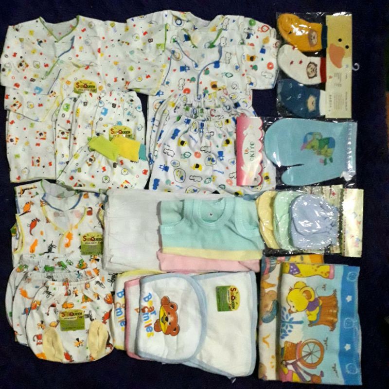 SNI 42 pcs SNI PAKET HEMAT Newborn Perlengkapan Bayi Baru Lahir Baju Bayi Celana Bayi