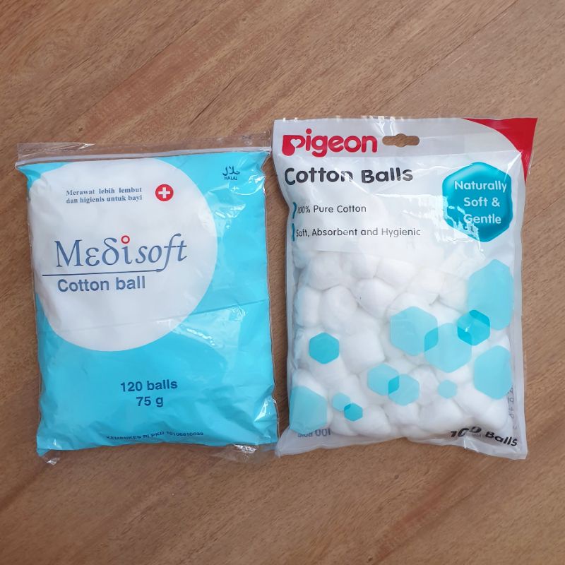 Kapas Medisoft Cotton Ball 120 Balls / Dodo 100 Ball Kapas Lembut Bayi / Kapas Bulat