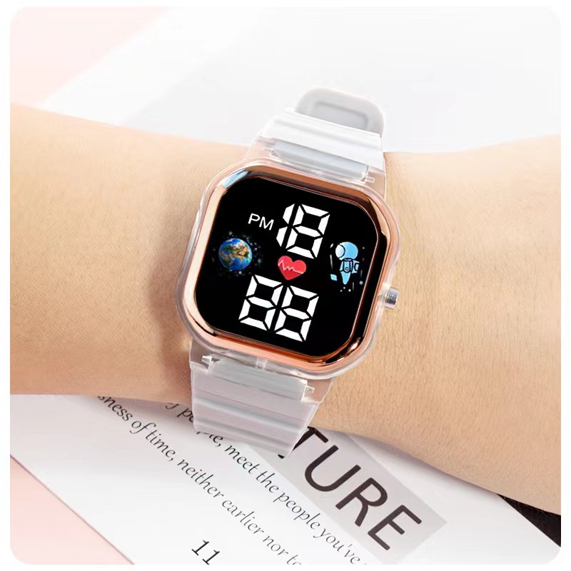 Jam Tangan LED Digital Pria Wanita Rubber - Electronic Watch Fashion Couple Anak Remaja Murah