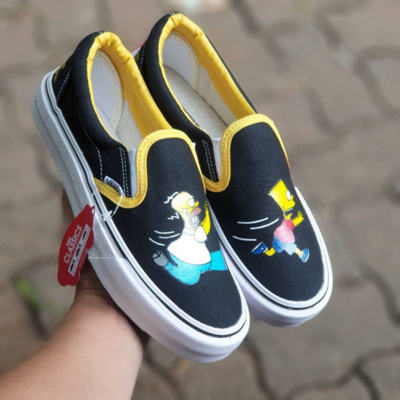 Sepatu Vans Slip On Slop. Vans The SimpSon Ukuran 36-43. Gratis Box. Grade Ori