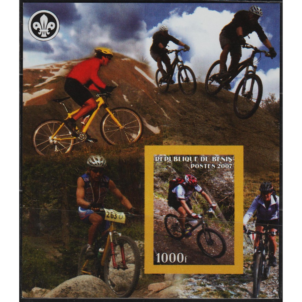 

Perangko Filateli A5-83 Benin MNH Cinderella Miniature Sheet Imperf 2007 Cycle