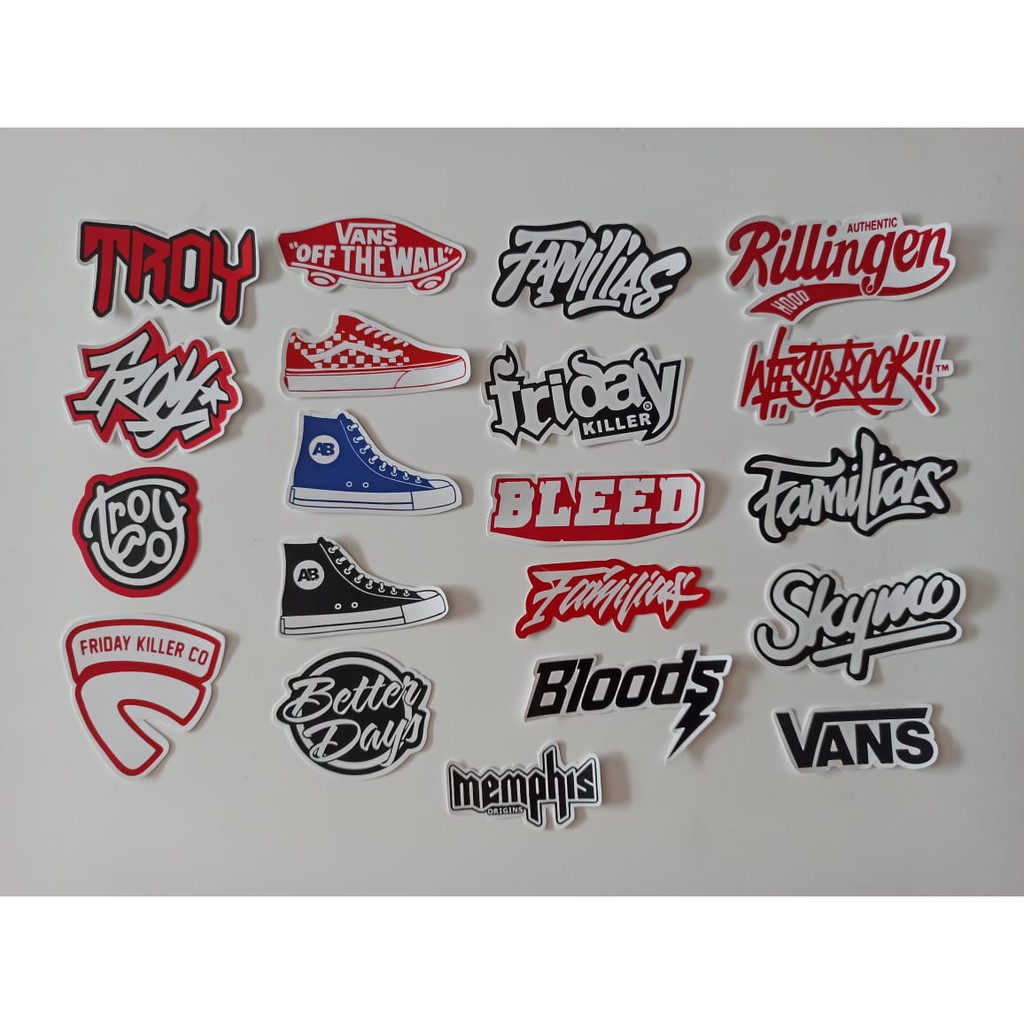 STIKER BRAND DISTRO GRAFTAC HYPEBEAST STRIPING STICKER KOPER HELM MOTOR