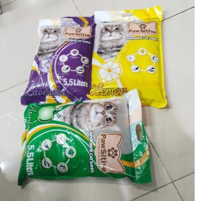 pasir kucing pawsitive 5,5 liter pasir wangi gumpal pasir bentonite