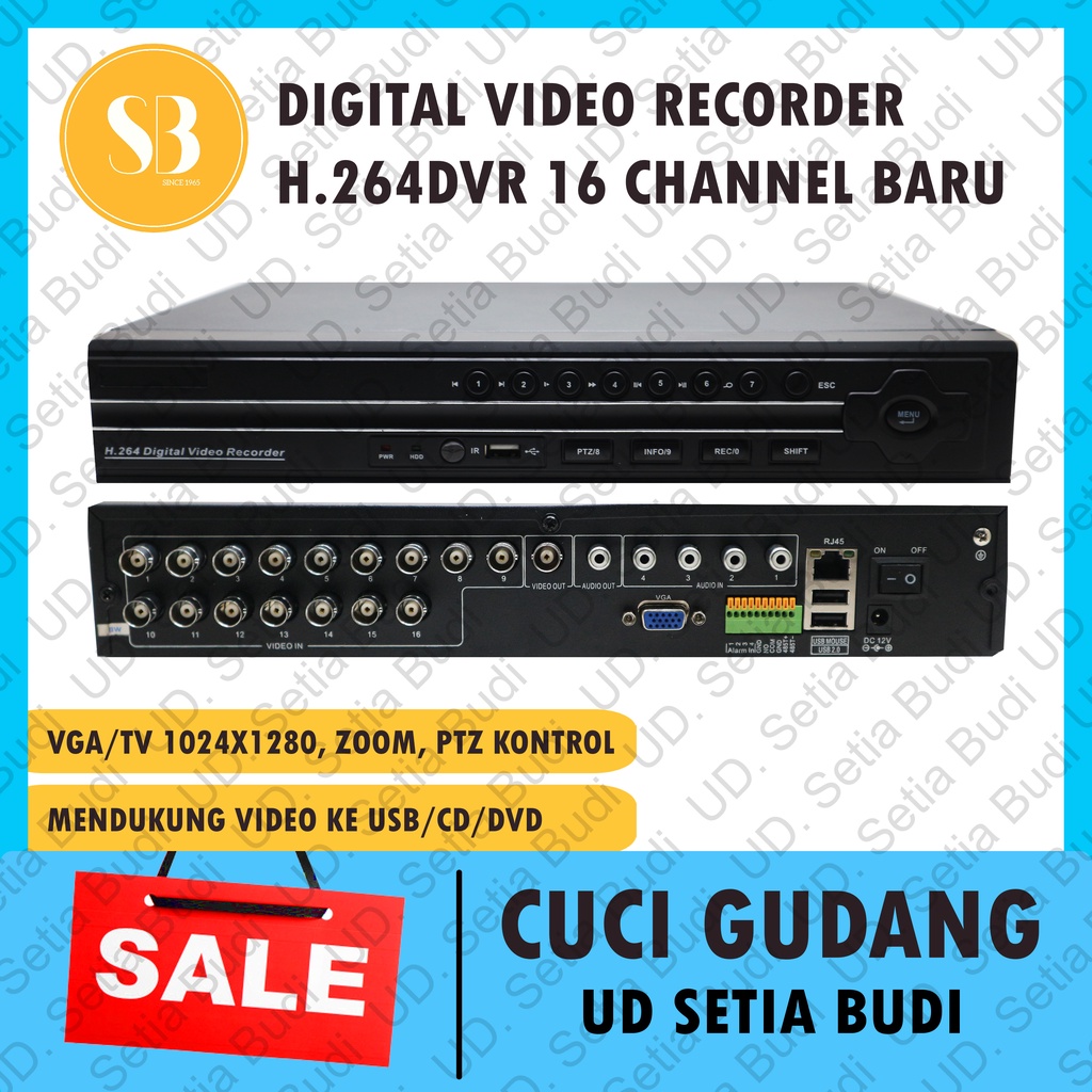 DVR CCTV H.264 16 Channel 1080p 2MP 8216V Baru