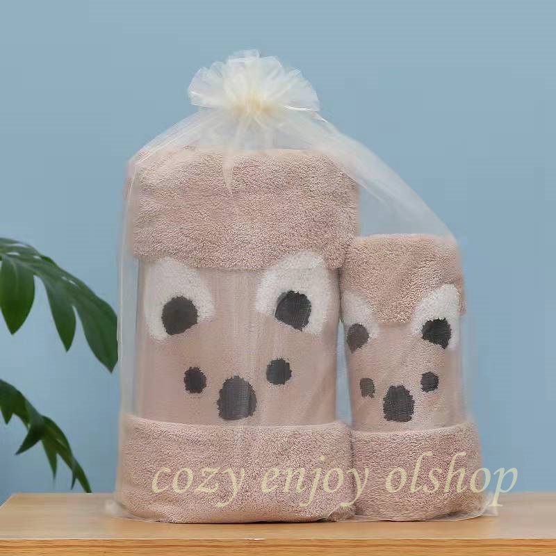 Handukmall Handuk Mandi Handuk Dewasa Unisex Set 2 pcs 70X140cm Dan 35X75cm Perlengkapan Kamar Mandi Daya Serap Tinggi Handuk Seserahan Handuk Hantaran Hampers Souvenir