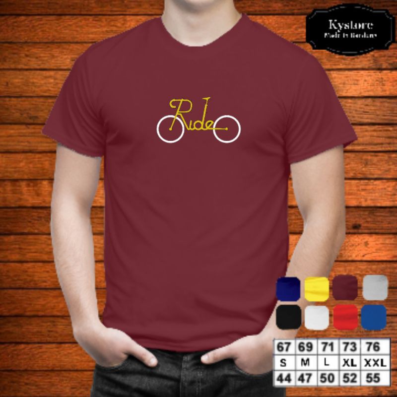 kaos pria lengan pendek ride