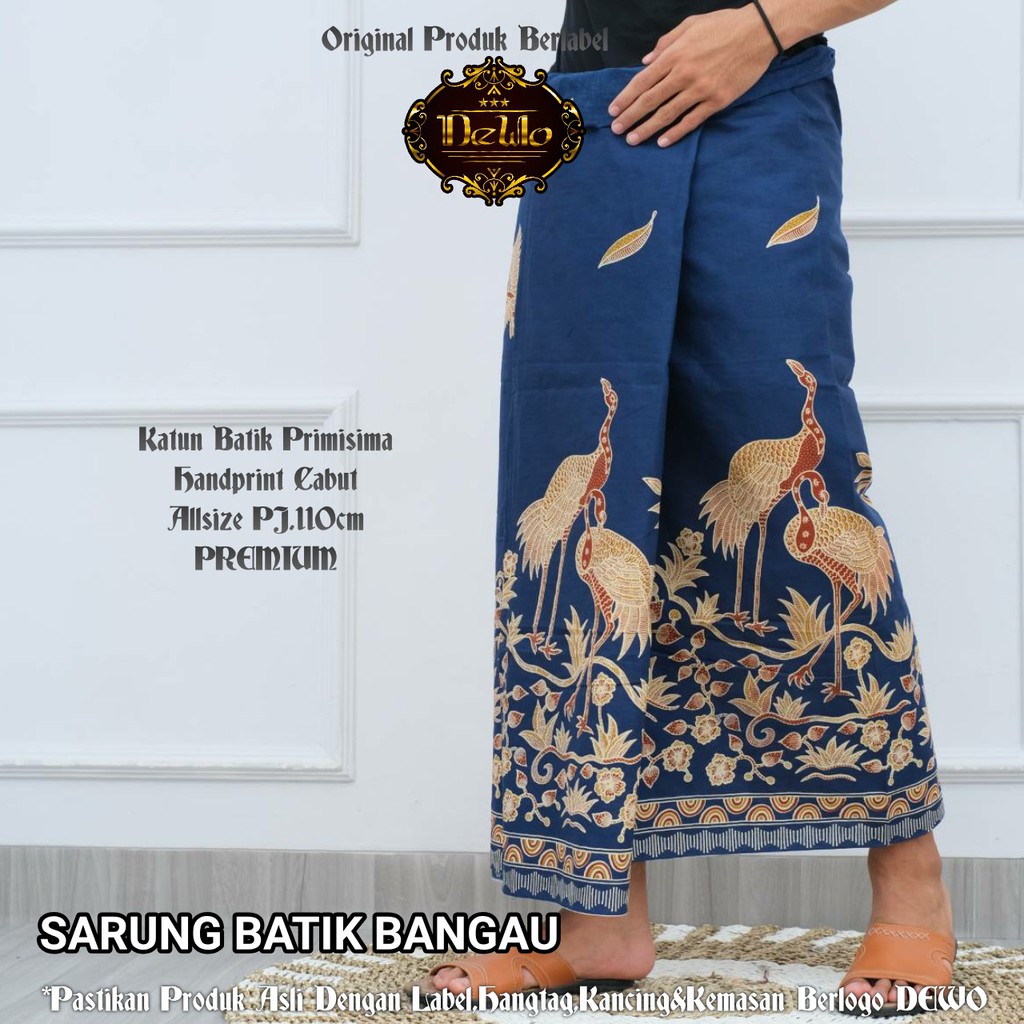 SARUNG BANGAU Sarung Batik Pria Cowok Dewasa Premium Motif Batik Lebaran Asli Solo ALL Size DEWO