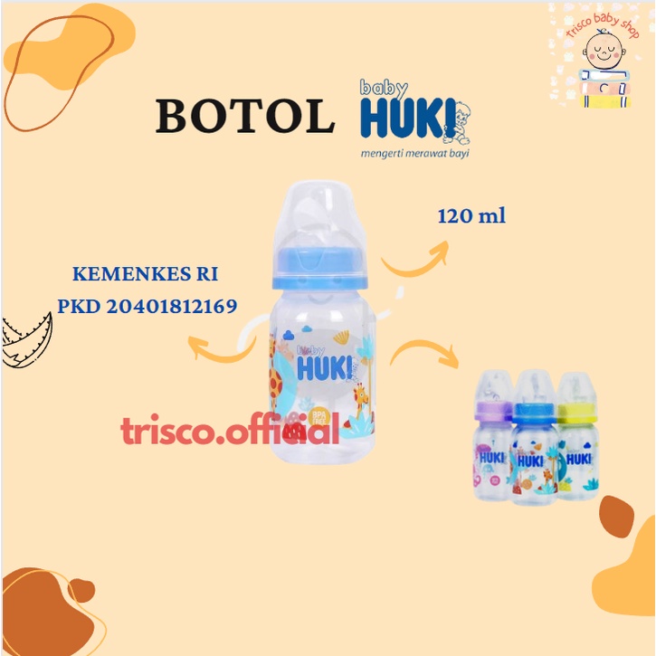 Trisco Huki Botol Susu 120ml dan 240ml BPA Free Jombang