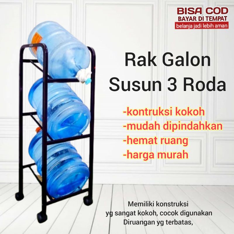 Termurah Rak Galon Besi 3 Susun