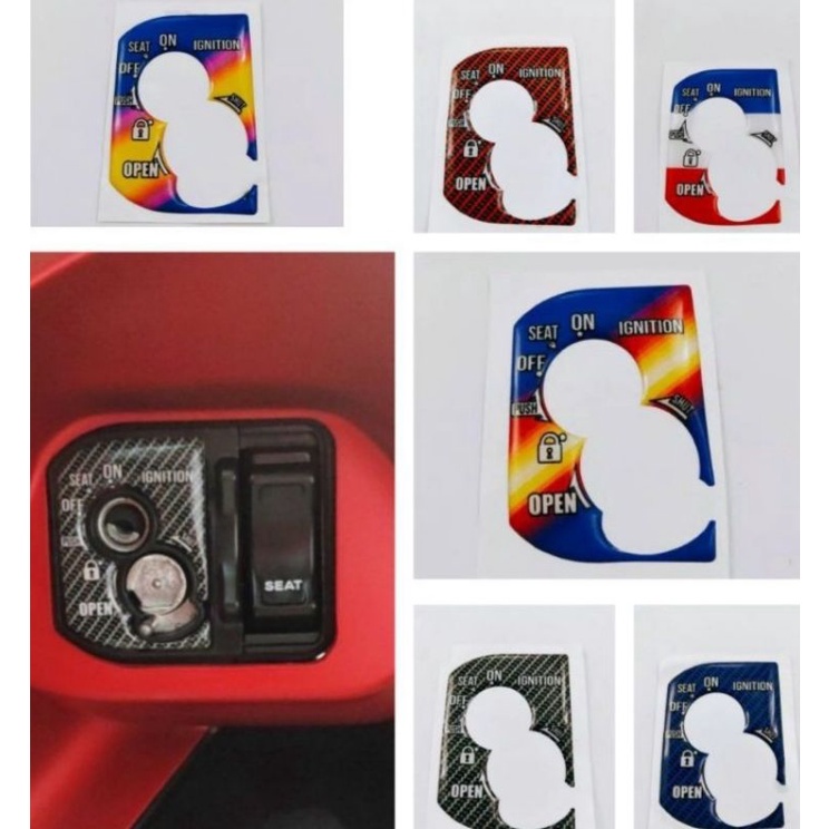STICKER TIMBUL EMBLEM KUNCI KONTAK COVER KONTAK SCOOPY 2015 2016 2017 2018 2019 TERMURAH