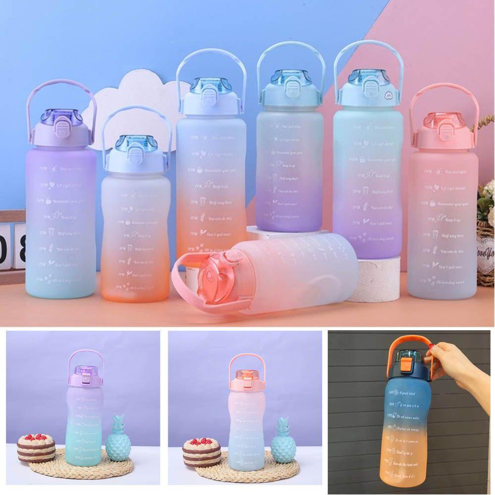 R-FLOWER Water Bottle Gym Botol Olahraga Motivasi Extra Besar