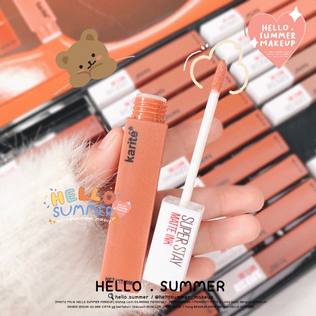 𝐌𝐀𝐓𝐓𝐄 𝐋𝐈𝐏𝐒𝐓𝐈𝐂𝐊 - Karite Super Stay Matte Ink Lipstick Matte Lipstick Full Coverage 5ml