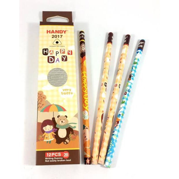 

Pensil Kayu Handy 2B Happy Day H-2017 Satuan/Pencil Ecer/Eceran (10pcs HARGA LEBIH MURAH)