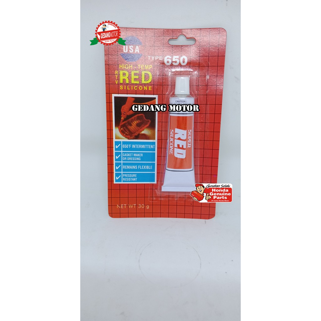 

Lem Silikon Merah/ Red Silicone / Lem Red Sealer 30 Gr