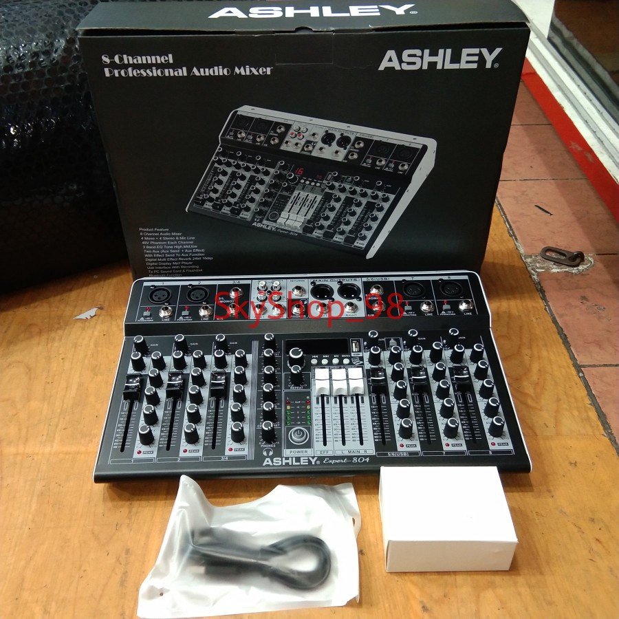 mixer ashley expert 804 8 channel original bluetooth soundcard