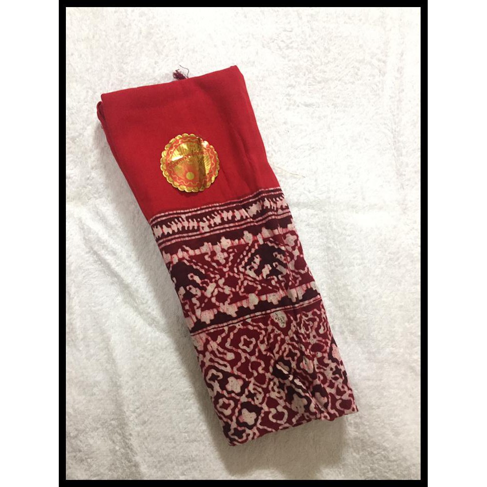 Selendang Tari Batik / Sampur Besar Warna Merah