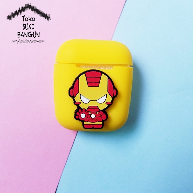 Casing Airpods 1 2 Case Rubber Soft Silicone CARTOON HEROES Protector