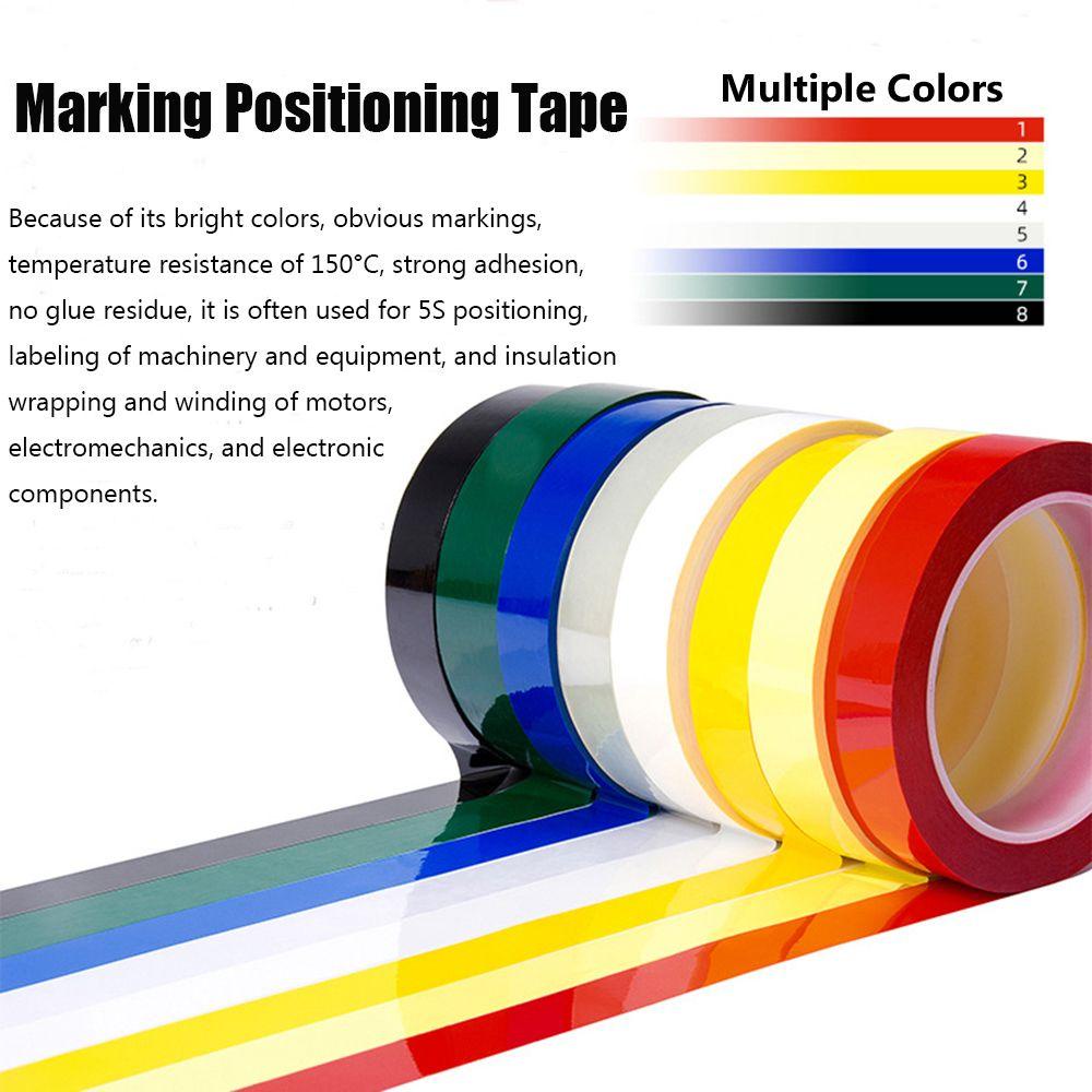 Wonder 1pcs Tape Posisi Desktop Perekat Multicolor Perlengkapan Kantor Isolasi Tahan Air 5S Papan Tulis Garis Peringatan