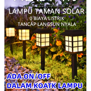 Lampu Taman Solar Tenaga Surya Lampu Taman Tancap Garden Lamp KOTAK 01