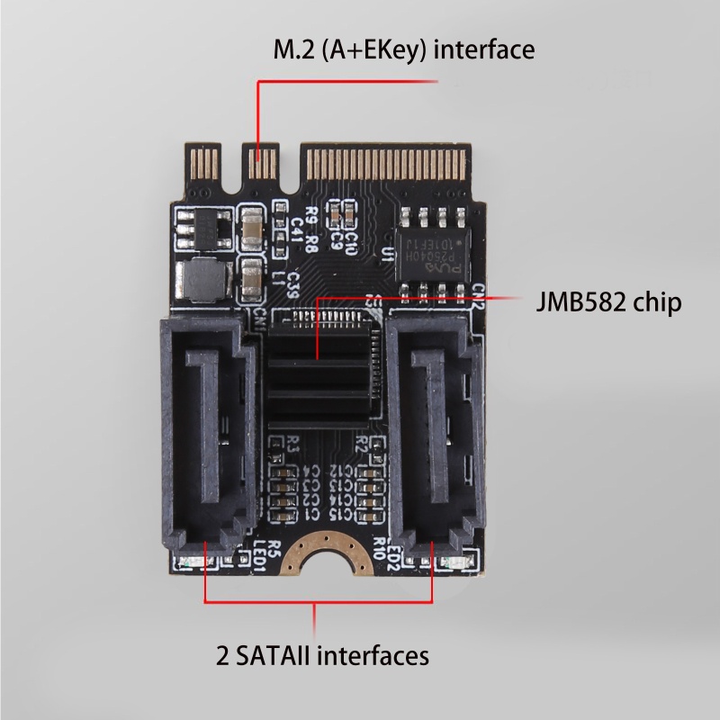 Btsg for M.2 A for Key+E for Key to 3adaptor Portable 2port Komputer Ex