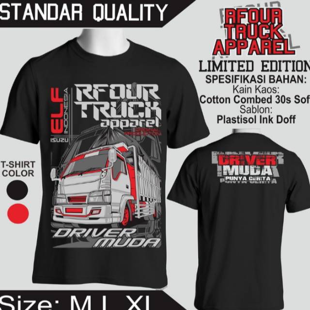 Kaos Truck Driver Muda Elf Standar Quality