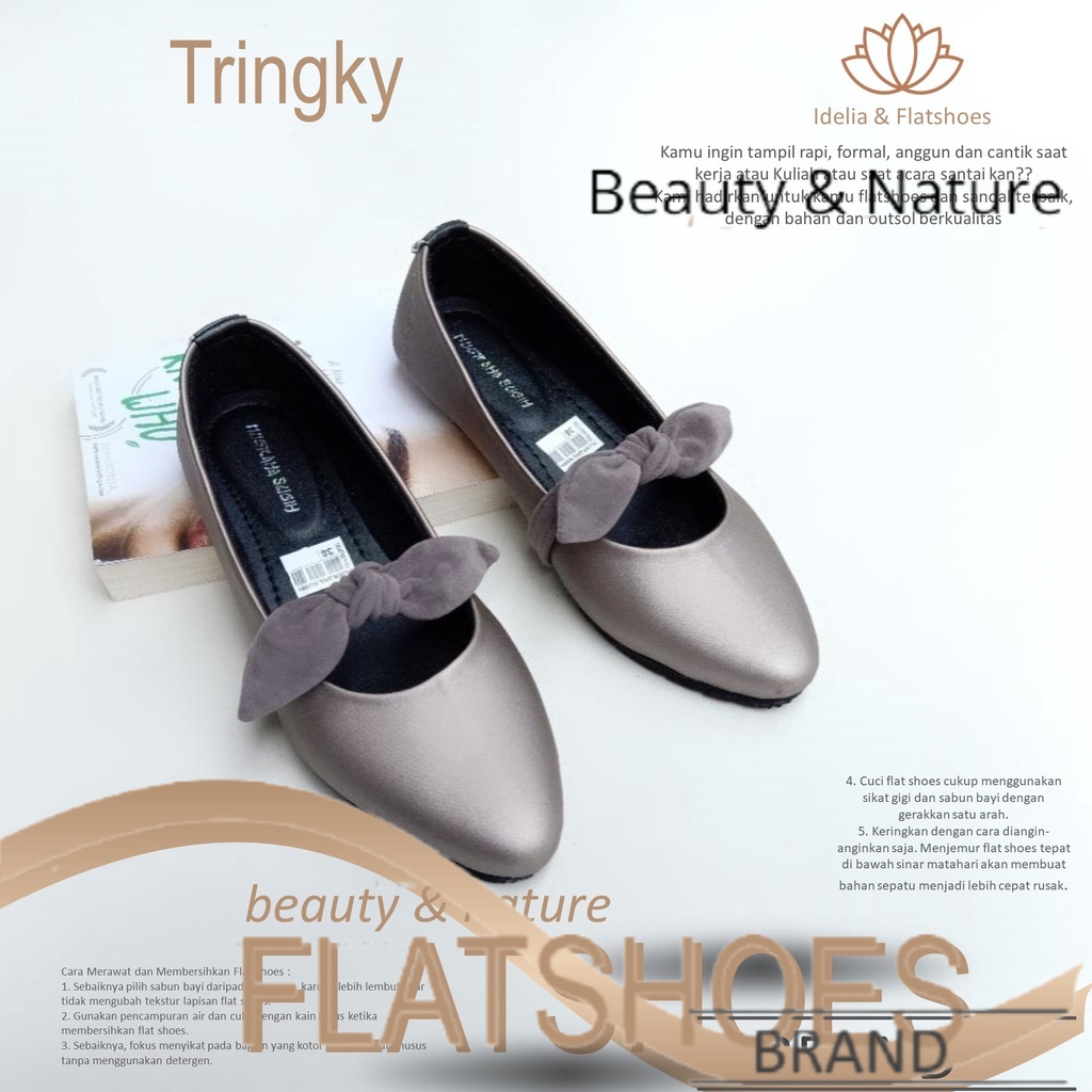 Flatshoes Sepatu Wanita Flat Urban Balet Original Fashion Cewek Flet Spatu Branded Keren Terbaru Kek