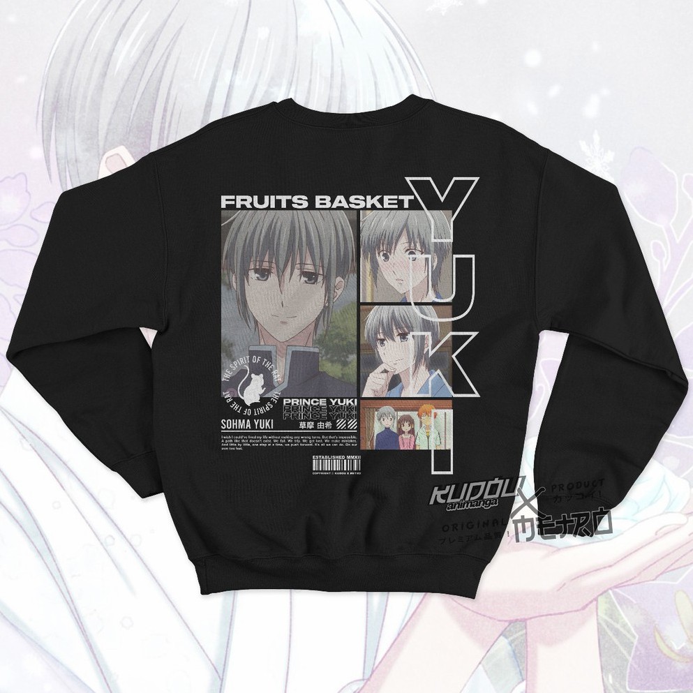 Crewneck Sohma Yuki Anime Manga Fruits Basket Premium Cotton Fleece