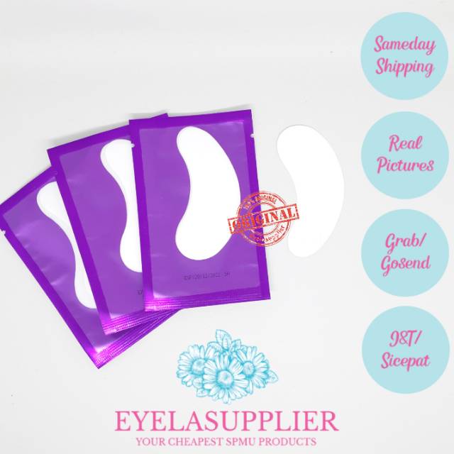 50pcs eyepatch gel hydrogel lashes patch pads untuk eyelash extension tanam bulumata bantalan mata