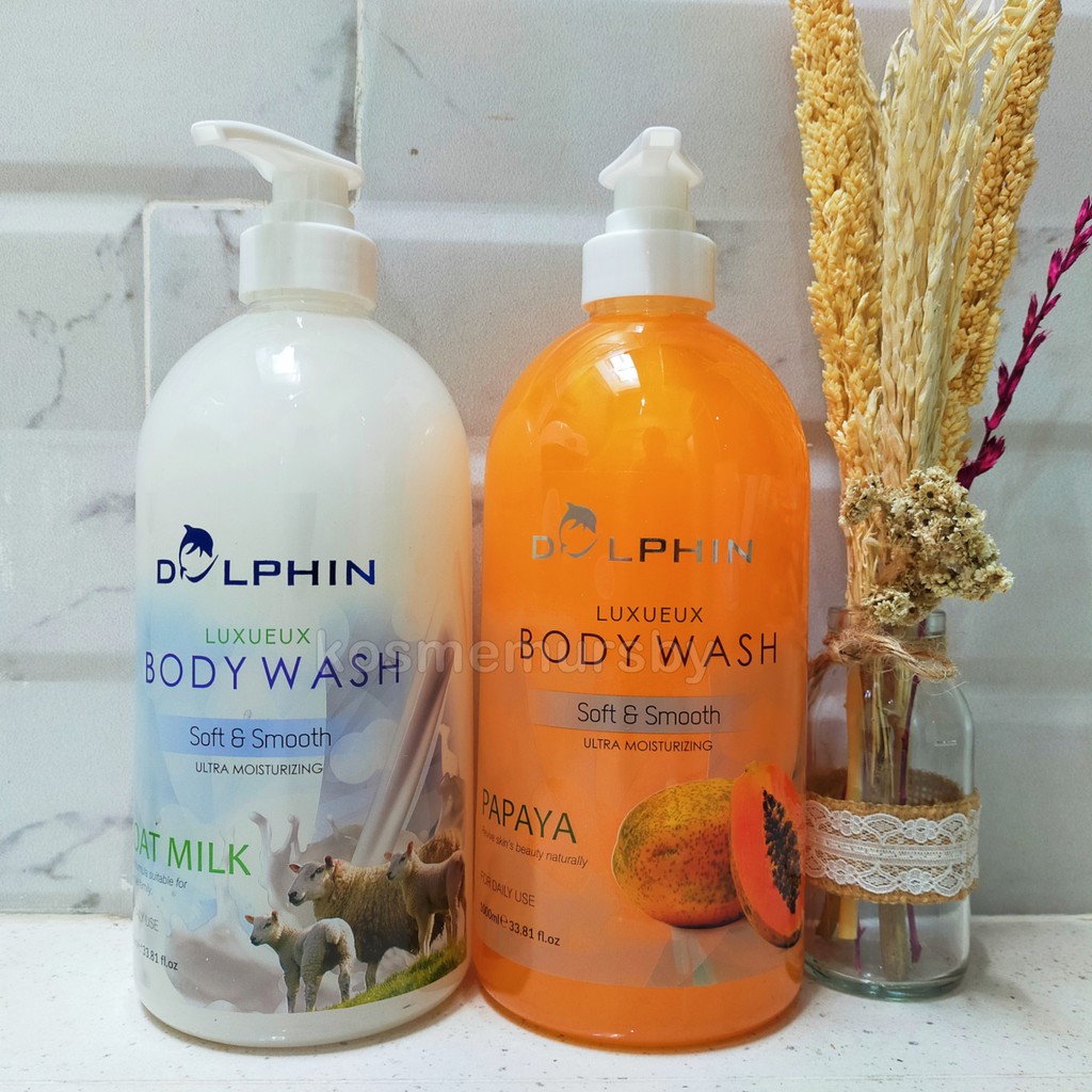 ( ECER) BODY WASH Soft &amp; Smooth DOLPHIN 1LITER BPOM WAJIB NAMBAH BUBBLE