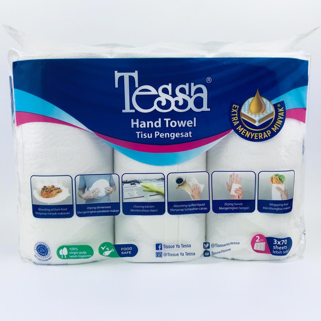 Tessa * Kitchen Towel * Tisu dapur * 3 X 70 sheets 2 ply