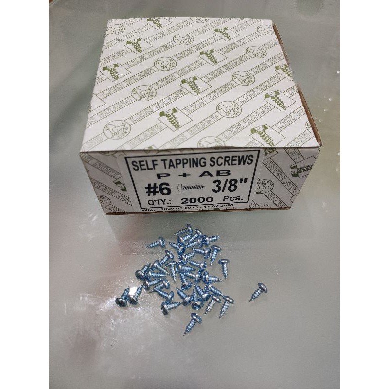 Tapping Sekrup Moonlion 6x3/8" (P+AB) Sekrup Rangkai Aluminium