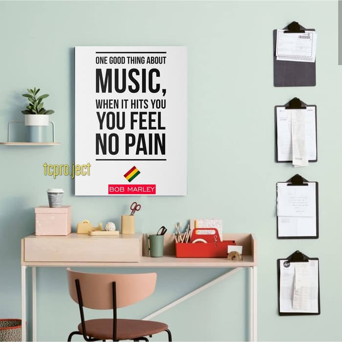 POSTER QUOTE MUSIK BOB MARLEY - HIASAN DINDING - POSTER KAYU