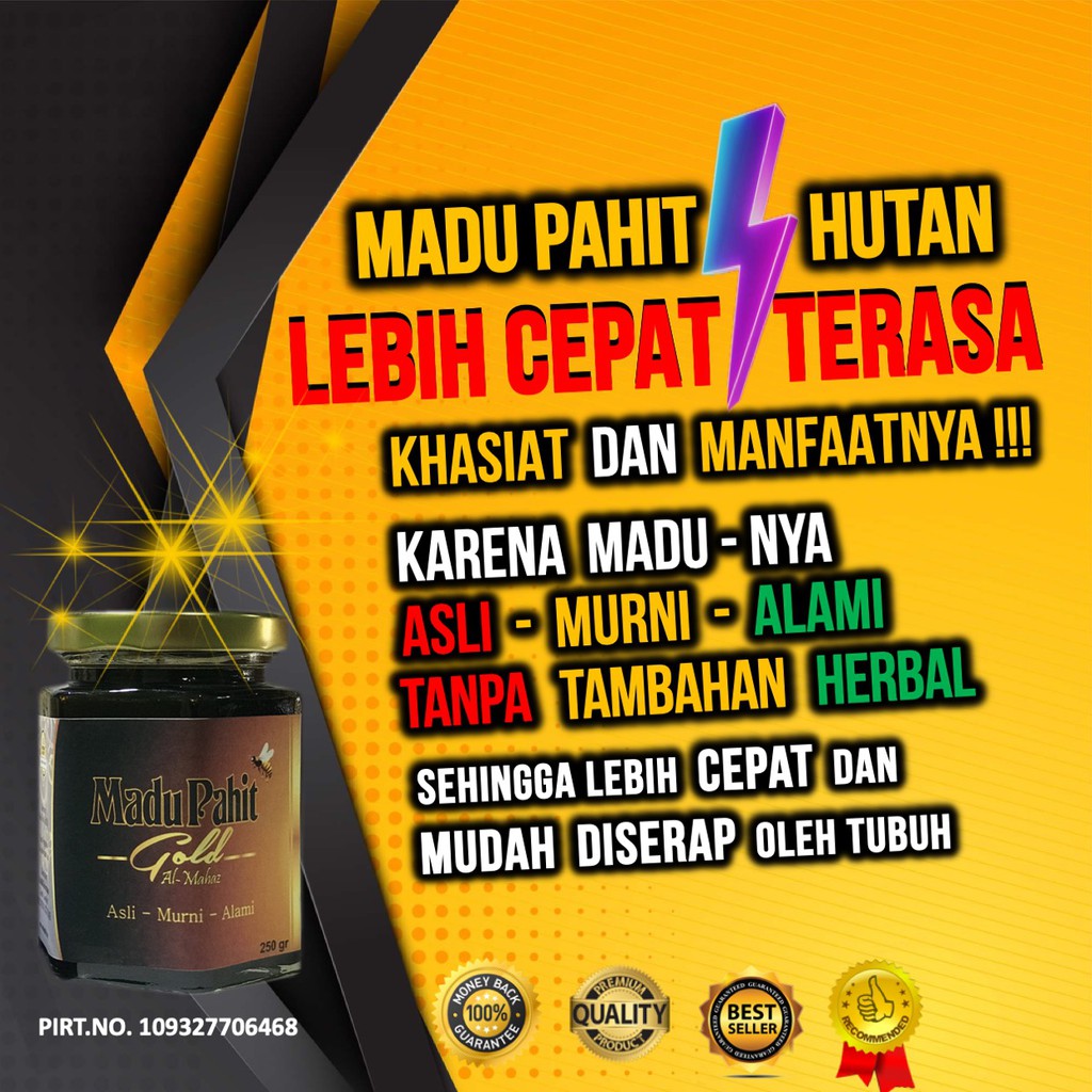 MADU OBAT SOLUSI MAAG ASAM LAMBUNG GERD MADU PAHIT HITAM HUTAN ALMAHAZ