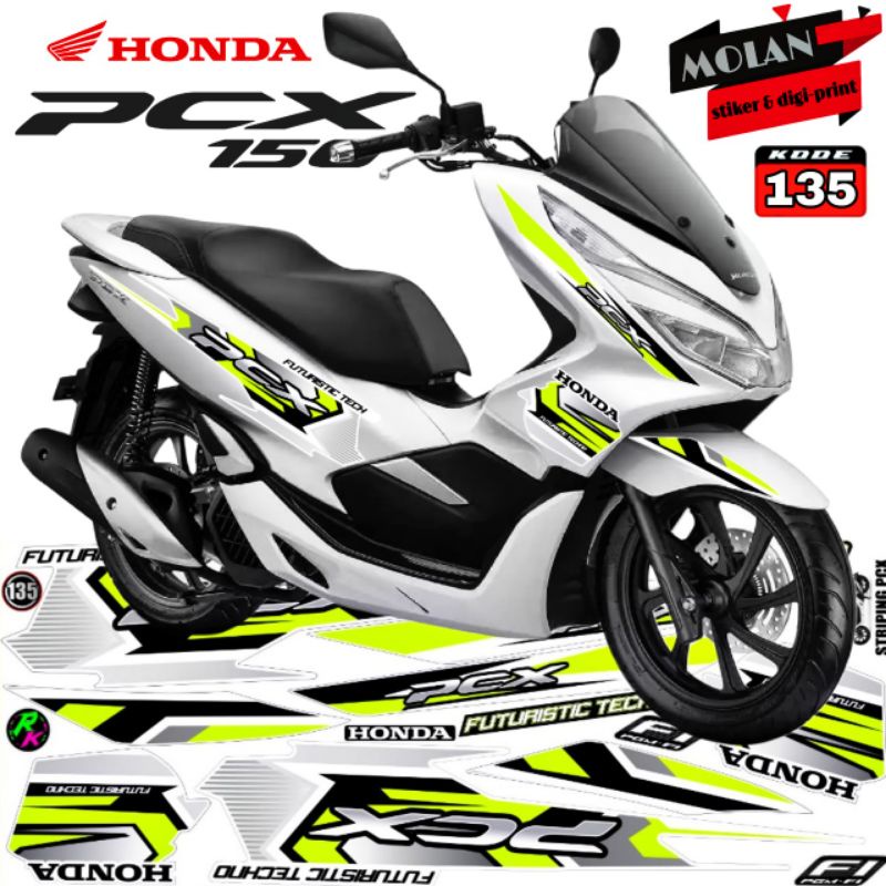 Decal Sticker Striping Variasi Honda PCX 150 2018-2021 - PCX Abs - PCX Lokal - Decal PCX - Striping 