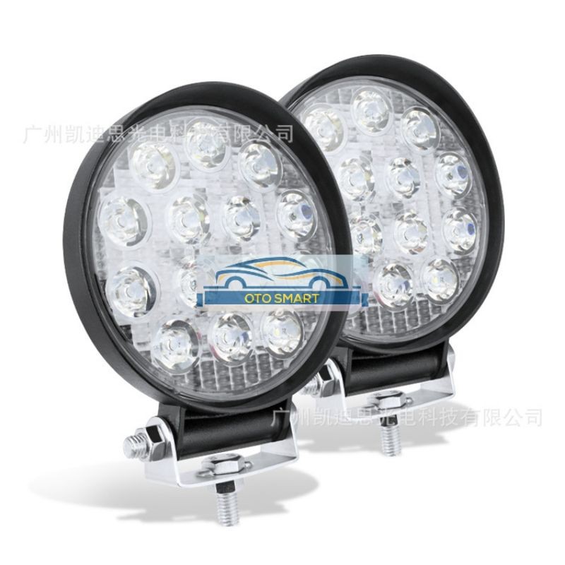 Lampu Tembak Sorot LED Worklight 16Mata  27Watt 12V&amp;24V  Kotak&amp;Bulat Mobil&amp;Motor