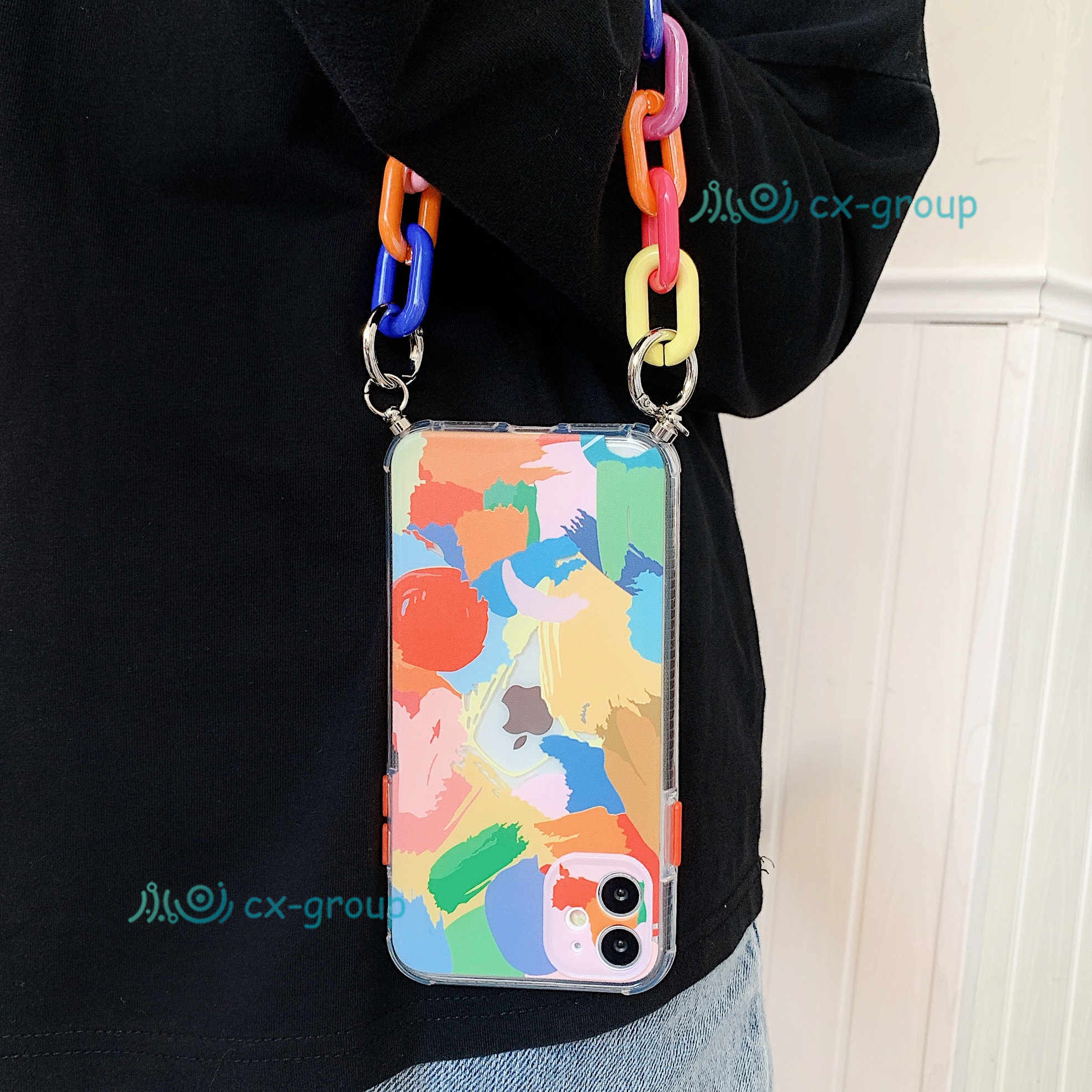 [CX] coretan kristal p   endek Lanyard Casing Untuk iphone