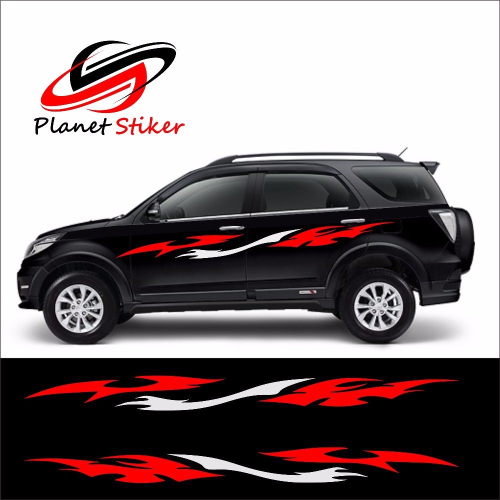 PROMO CUTTING STICKER STIKER MOBIL TERIOS RUSH MOTIF TRIBAL SPORTY