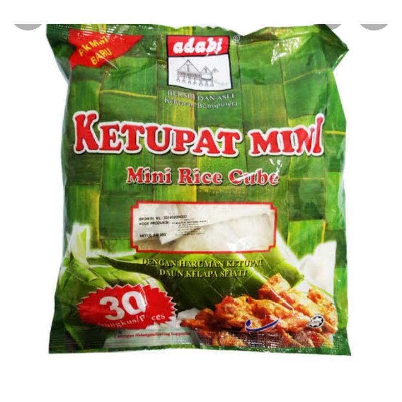 

KETUPAT MINI ADABI ISI 30 PCS SAYUR SEGAR PALEMBANG