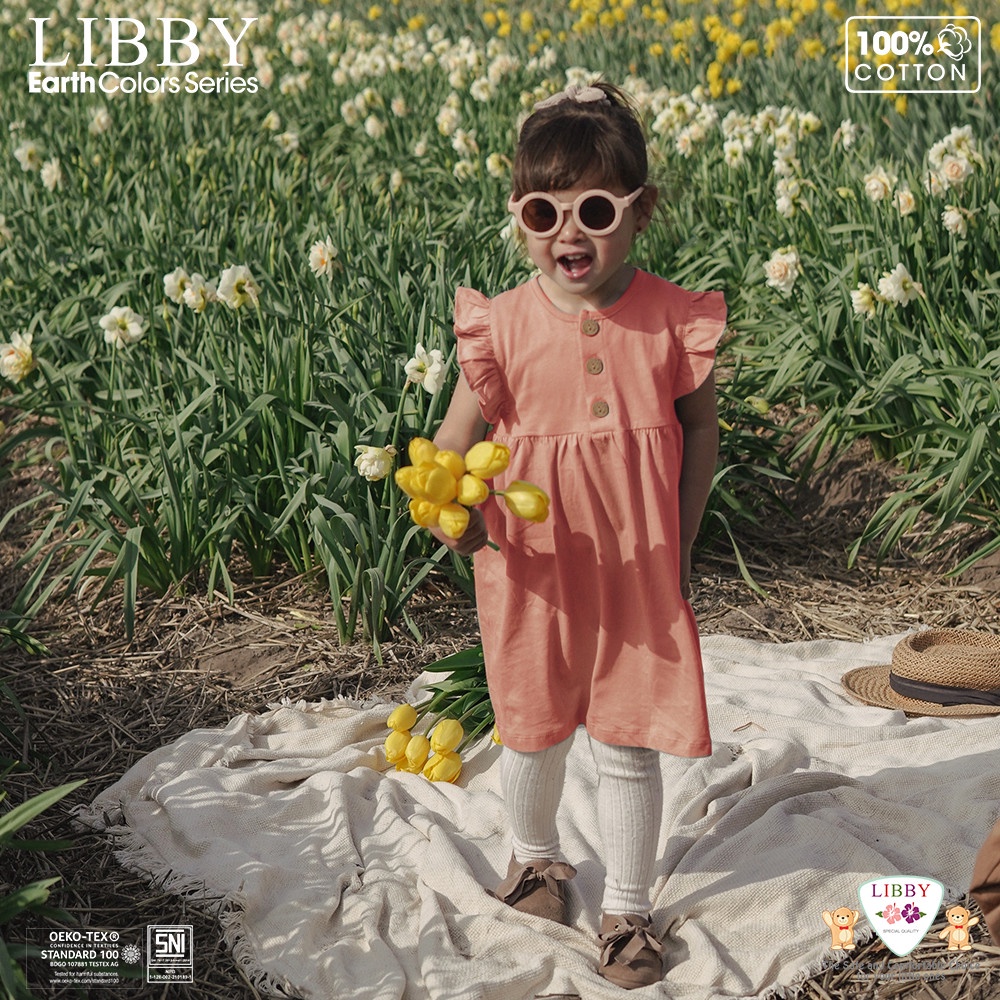 Libby earth series Nara dress/ Bayi Anak Perempuan