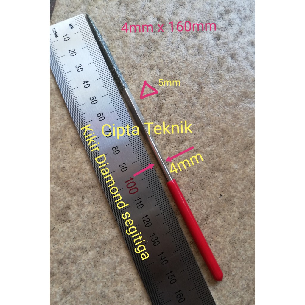 

Kikir Diamond Segitiga 4mm x 160mm Kikir Intan 4 mm Panjang 16 cm