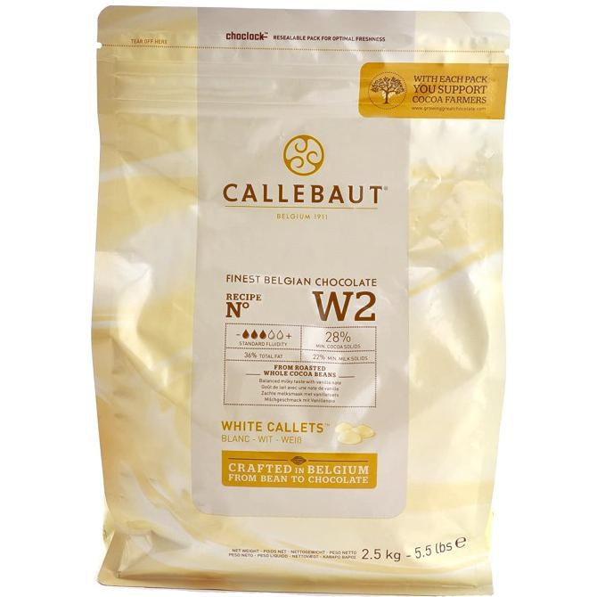 

callebaut white chocolate couverture 28 coklat W2NV 250 gr PRODUK TERBATAS Kode 532