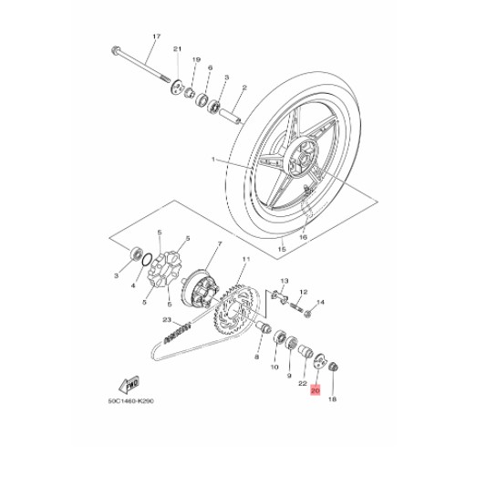 PULLER CHAIN ANTING STELAN SETELAN RANTAI RANTE KIRI JUPITER MX 135 NEW NJMX ORI YGP 50C-F5388-00