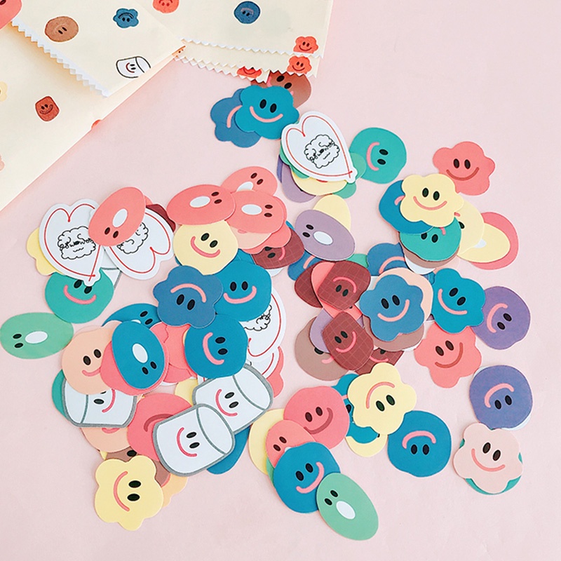 110pcs Stiker Motif Kartun Smiley Untuk Dekorasi Handbook DIY