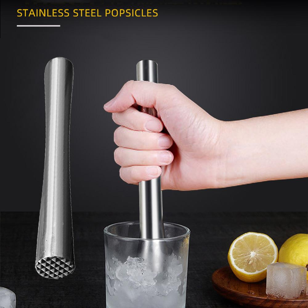 Quinton Cocktail Muddler DIY Stainless Steel Ice Crusher Crushed Barware Palu Penghancur