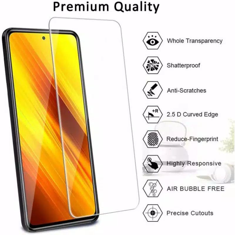 Tempered Glass Xiaomi Poco X3 NFC / Poco X3 Pro / Mi 10T / Mi 10T Pro  Antigores Layar